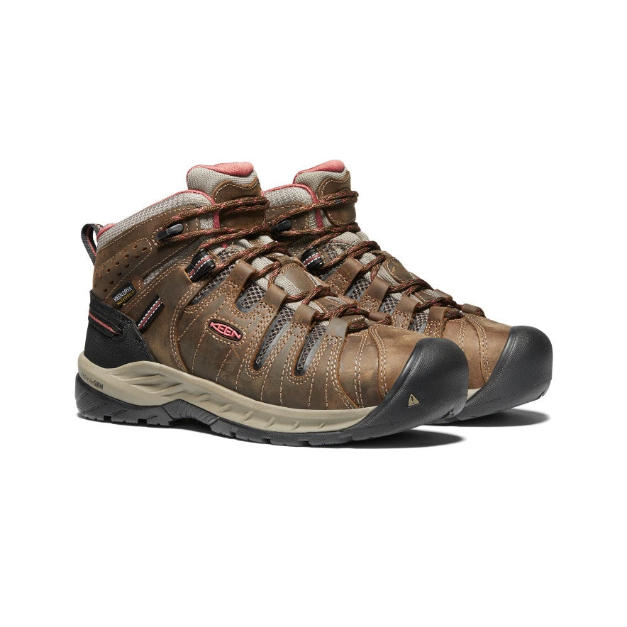 Keen Women's Flint II Waterproof Boot (Soft Toe) | Cascade Brown/Brick Dust 4 Keen Women's Flint II Waterproof Boot (Soft Toe) | Cascade Brown/Brick Dust - Image 2
