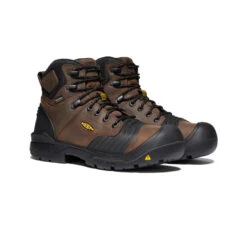 Keen Men's Portland 6" Waterproof Boot (Carbon-Fiber Toe) | Dark Earth/Black -Keen 598185bb14e47435decdacb8ef2f0ec0ba6b5503