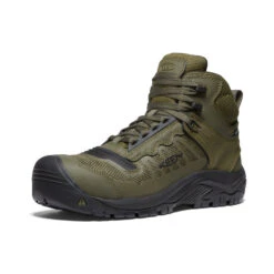 Keen Men's Reno Mid KBF Waterproof (Carbon-Fiber Toe) | Dark Olive/Black -Keen 799db304785b3cbdbc1921e282992c5a5f677857