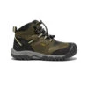 Keen Big Kids' Ridge Flex Waterproof Boot | Dark Olive/Dusky Citron