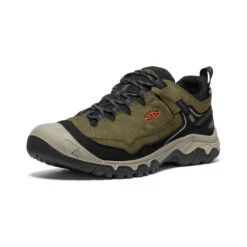 Keen Men's Targhee IV Wide Waterproof Hiking Shoe | Dark Olive/Gold Flame -Keen bbd0d9852ce4be11c87683dac89601785975c1a8