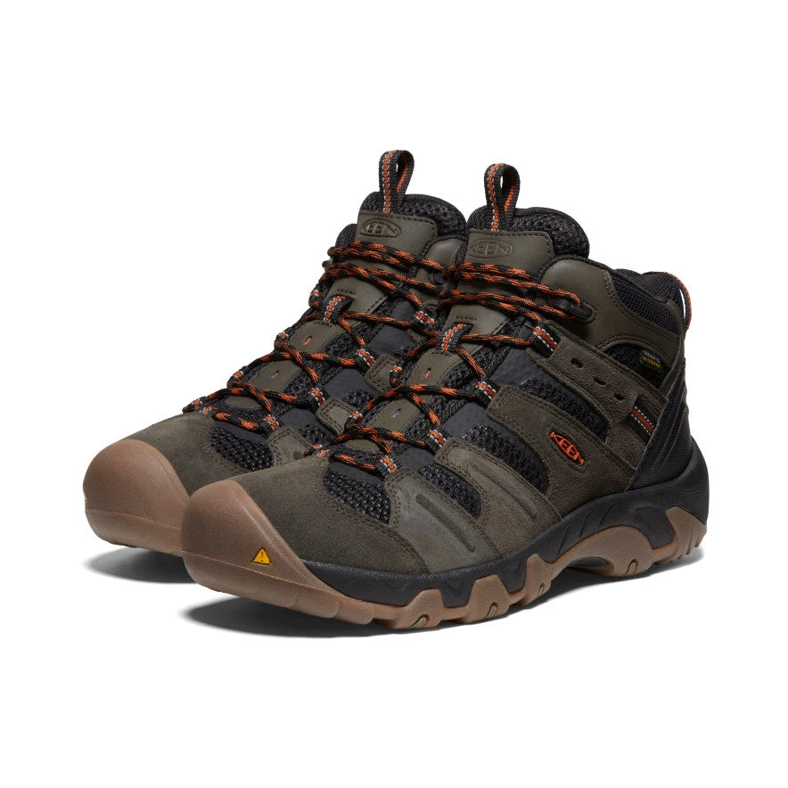 Keen Men's Headout Waterproof Hiking Boot | Black Olive/Fossil Orange 4 Keen Men's Headout Waterproof Hiking Boot | Black Olive/Fossil Orange - Image 2